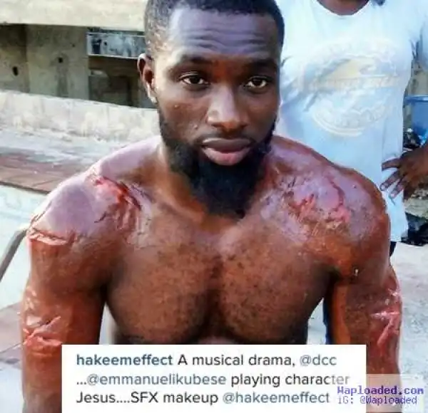What Happened? Mr Nigeria, Emmanuel Ikubese is Bruised, Battered & Dripping in Blood (Photos)